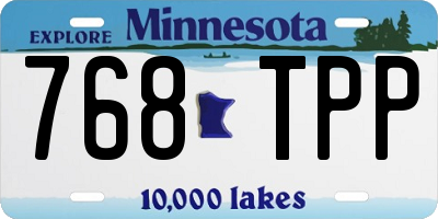 MN license plate 768TPP
