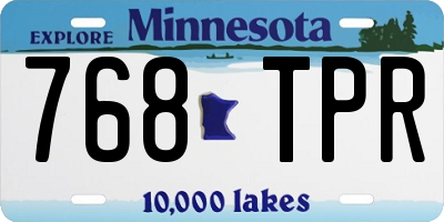 MN license plate 768TPR