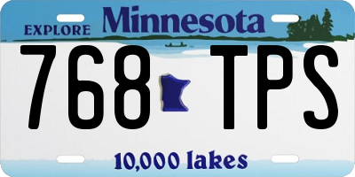MN license plate 768TPS