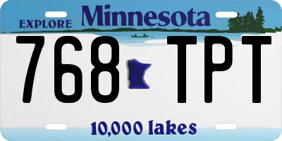 MN license plate 768TPT