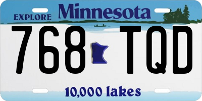 MN license plate 768TQD
