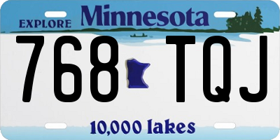 MN license plate 768TQJ
