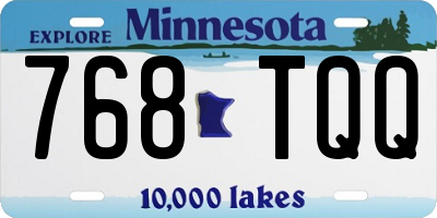 MN license plate 768TQQ