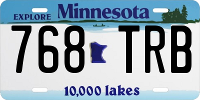 MN license plate 768TRB