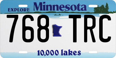 MN license plate 768TRC
