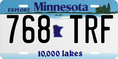 MN license plate 768TRF
