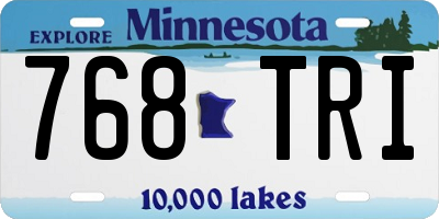 MN license plate 768TRI