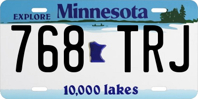 MN license plate 768TRJ