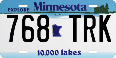 MN license plate 768TRK