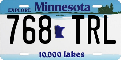 MN license plate 768TRL