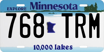 MN license plate 768TRM