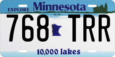 MN license plate 768TRR