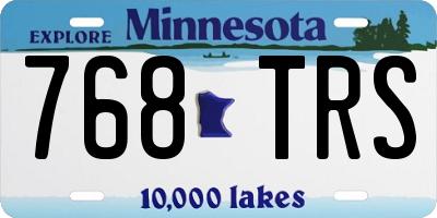 MN license plate 768TRS