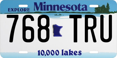 MN license plate 768TRU