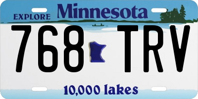 MN license plate 768TRV