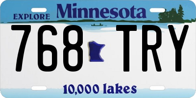 MN license plate 768TRY