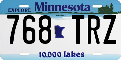 MN license plate 768TRZ