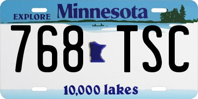 MN license plate 768TSC