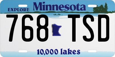 MN license plate 768TSD