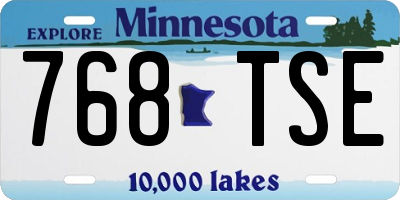 MN license plate 768TSE