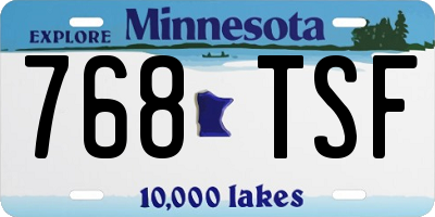 MN license plate 768TSF
