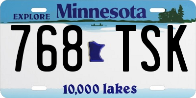 MN license plate 768TSK