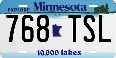 MN license plate 768TSL