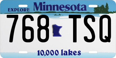 MN license plate 768TSQ