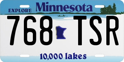 MN license plate 768TSR
