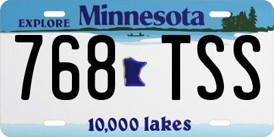 MN license plate 768TSS