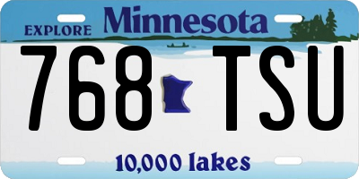 MN license plate 768TSU