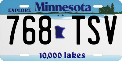 MN license plate 768TSV
