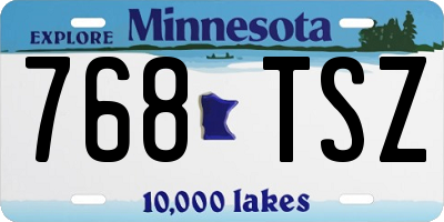 MN license plate 768TSZ