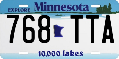 MN license plate 768TTA
