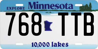 MN license plate 768TTB