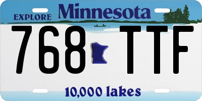 MN license plate 768TTF