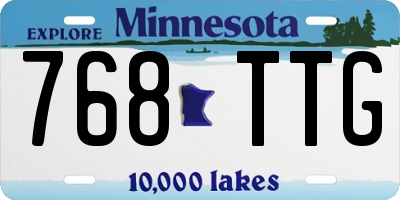MN license plate 768TTG