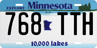 MN license plate 768TTH