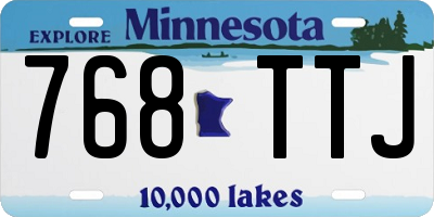 MN license plate 768TTJ