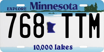 MN license plate 768TTM