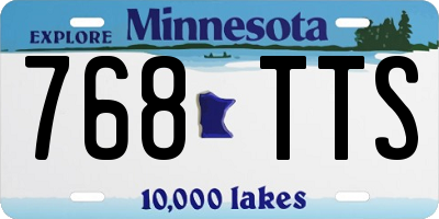 MN license plate 768TTS