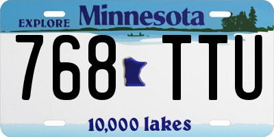 MN license plate 768TTU