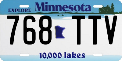 MN license plate 768TTV
