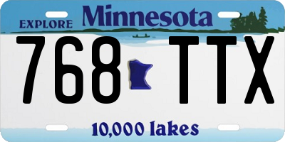 MN license plate 768TTX