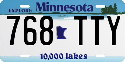 MN license plate 768TTY