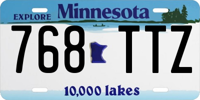 MN license plate 768TTZ
