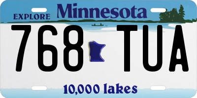 MN license plate 768TUA