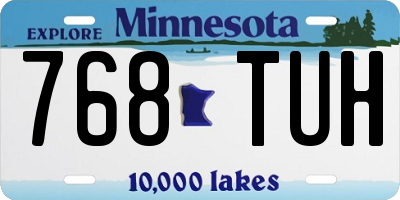 MN license plate 768TUH