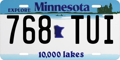 MN license plate 768TUI