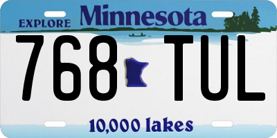 MN license plate 768TUL